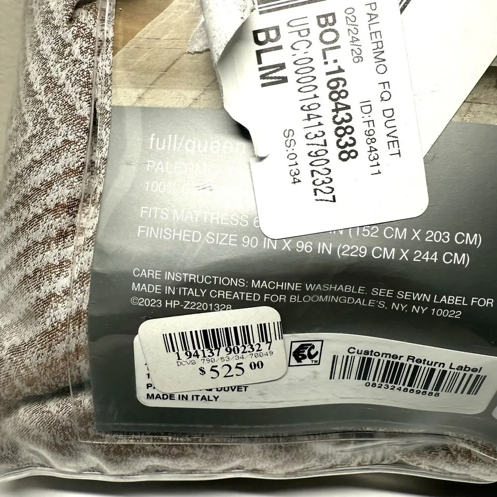 Hudson Park Collection Italian Palermo Yarn Dye Full/Queen Duvet Cover